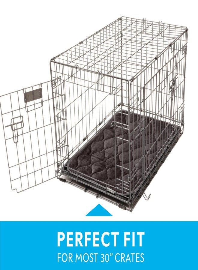 Paw Inspired Washable Padded Crate Mats for Dogs | 29” x 18” Pad, Fits 30-inch Kennels | Leakproof, Waterproof Bottom, Plush Pet Beds (Gray) - Image 3
