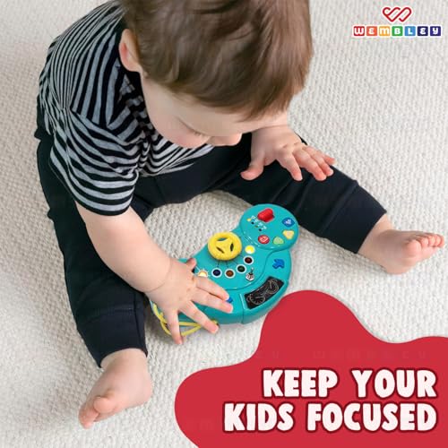 Wembley Busy Board| Interactive & Engaging Game | Anti-Shock, Safe| Durable Wooden Busy Board with Smooth Edges| Battery-Operated with 3 Lights & Switches (3 Switches & Lights) - Image 4