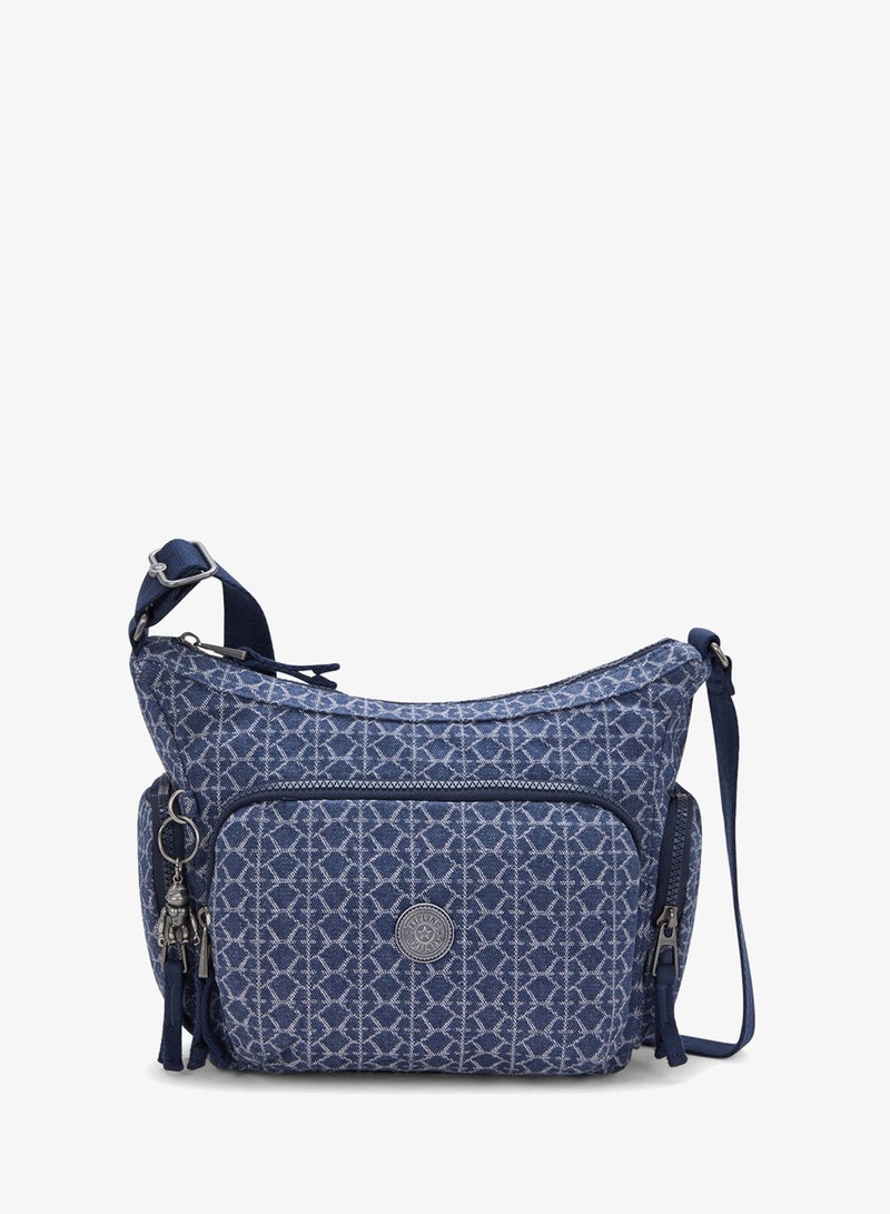 kipling Gabbie Small Crossbody Bag with multiple compartments Signature Denim - Image 1
