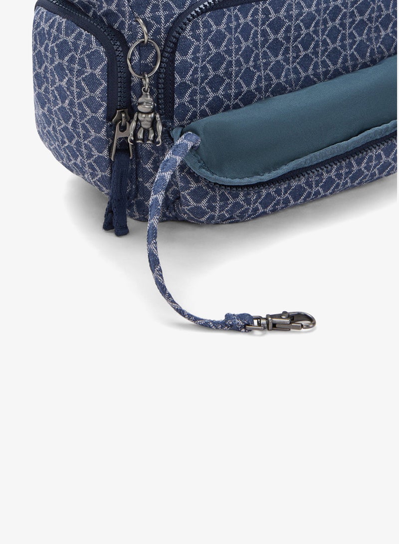 kipling Gabbie Small Crossbody Bag with multiple compartments Signature Denim - Image 5