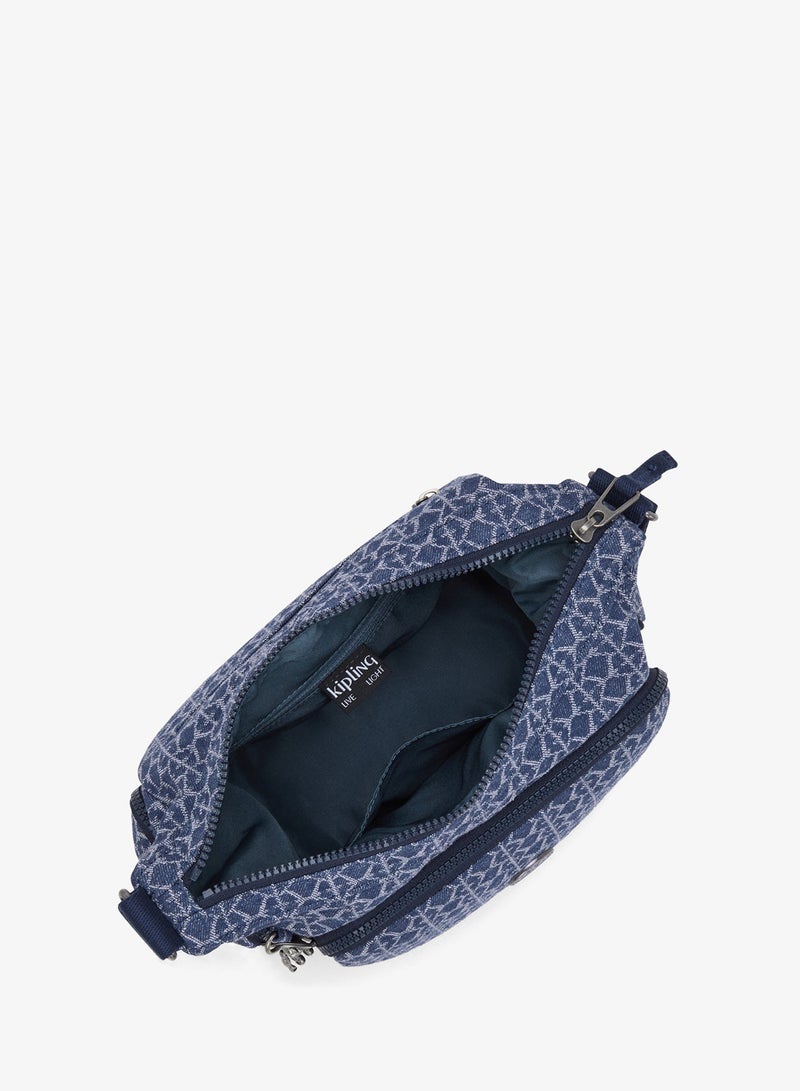 kipling Gabbie Small Crossbody Bag with multiple compartments Signature Denim - Image 3