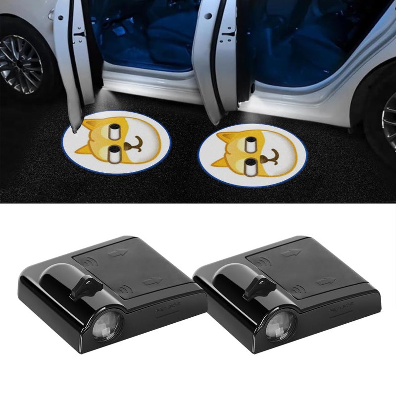 Zufoty 2PCS Car Door Light Projector Wireless LED Car Door Paste Welcome Courtesy Light LED Courtesy Ghost Shadow Welcome Lamp Universal Car Accessories Fits Most Car SUV Truck - Image 3