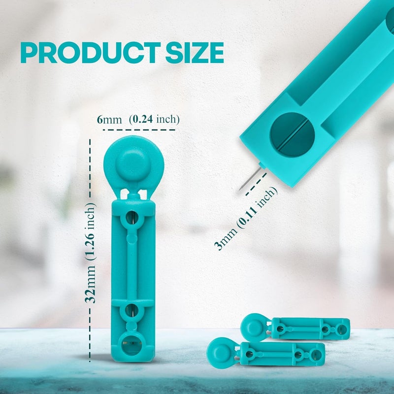 One Step Sterile 28g Lancets 400 x Lancets for Diabetes Testing Twist Top Sterile 28 Gauge Diabetic Blood Lancet Single Use Glucose Sugar Keto Pen Style Needle Fits Most Lancing Devices - Image 2