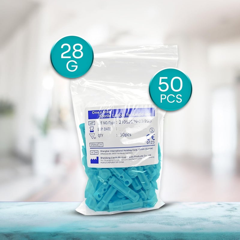 One Step Sterile 28g Lancets 400 x Lancets for Diabetes Testing Twist Top Sterile 28 Gauge Diabetic Blood Lancet Single Use Glucose Sugar Keto Pen Style Needle Fits Most Lancing Devices - Image 5