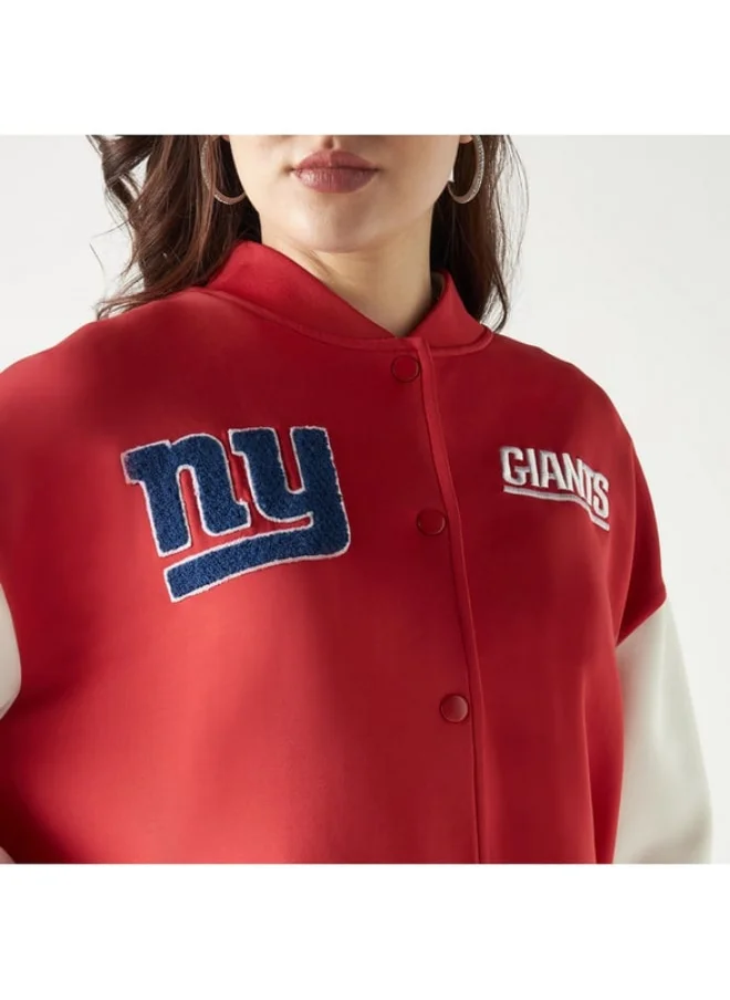 SP Characters The New York Giants Applique Detail Button Through Bomber Jacket