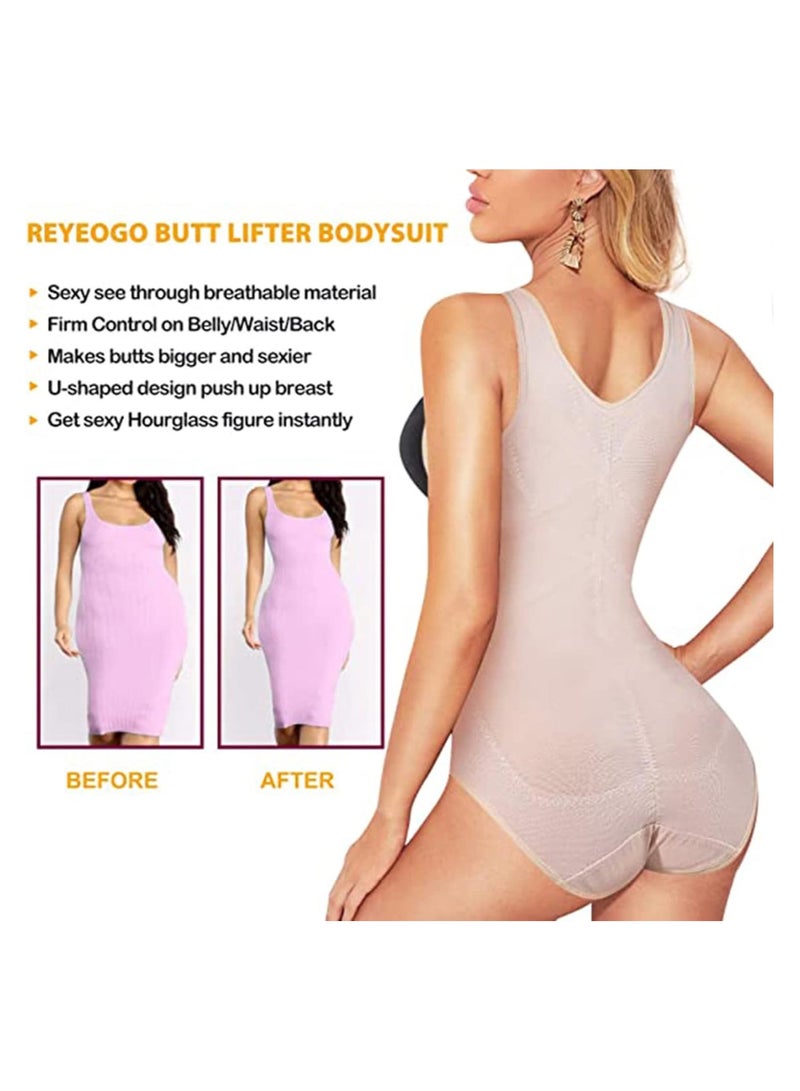 SOLARAE Shapewear Tank Top Slimming Vest Body Shaper Mesh Tummy Control Underbust Camisole Compression Undershirts Waist Trainer for Women M - Image 4