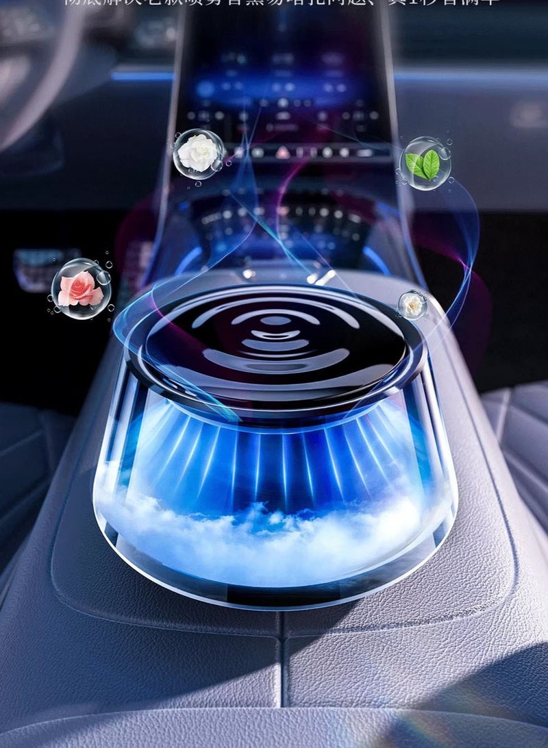 Monda Smart Car Air Freshener Diffuser with 5 Ambient Light Modes, Auto On/Off Sensor, Adjustable Fragrance Intensity, Rechargeable Car Aroma Diffuser, Waterless Nano Mist Perfume Freshener for Car Interior - Image 3