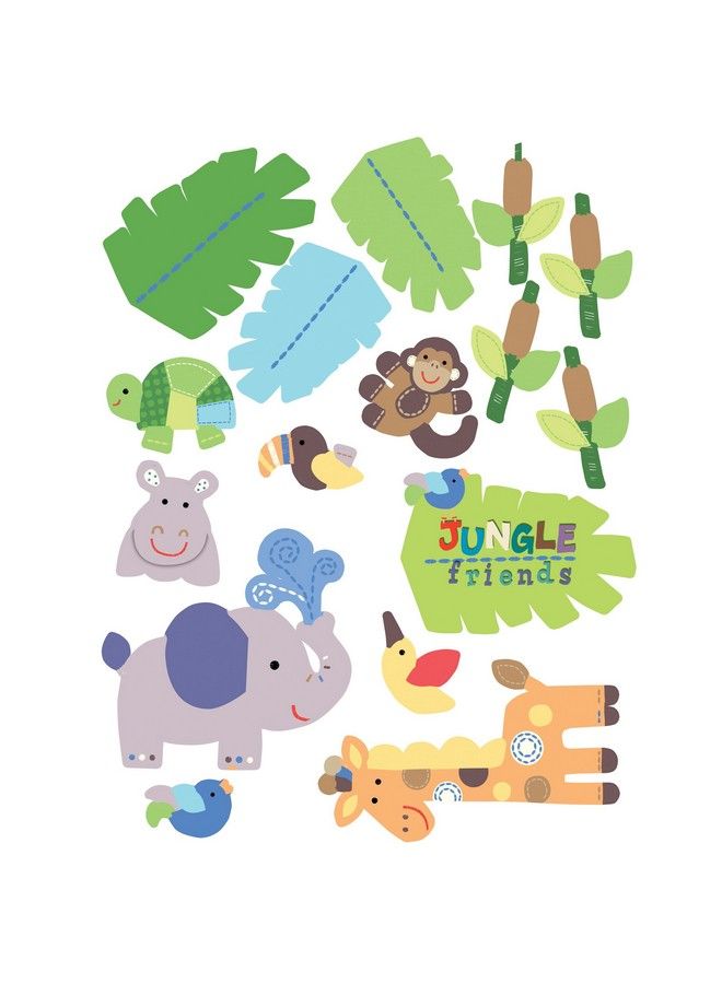 Wallies Room Décor Sticker Jungle Friends (Multi) - Image 3