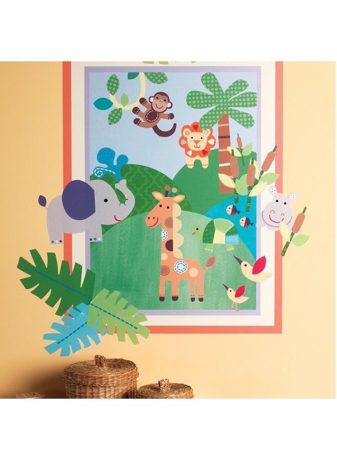 Wallies Room Décor Sticker Jungle Friends (Multi) - Image 4