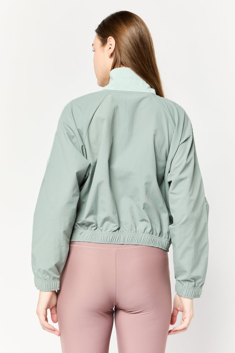 Reebok Women Sportswear Fit Long Sleeve Outdoor Track Jacket, Sage Green - Image 4