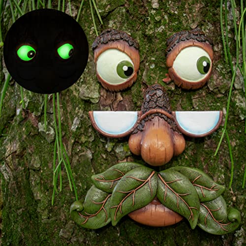 Tree Poetry Tree Faces Decor - Outdoor Yard Art Garden Decoration - Unique Peeker for Outdoors and Indoors - Old Man Tree Hugger Art - Image 2