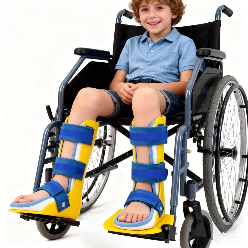 RousuMedi دعامة الكاحل والقدم للأطفال (AFO Kids Ankle Foot Brace) لعلاج مشكلة انخفاض حركة القدم، مناسبة للأطفال الصغار والرضع، دعامة ليلية (للقدم اليسرى، الحجم الصغير). - Image 1