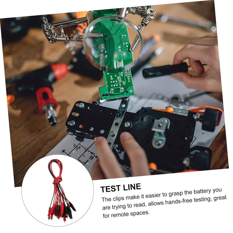 30 قطعة ملقط تمساح أسلاك اختبار حمراء وسوداء معزولة لاختبارات الكهرباء متعددة المقاييس ومشاريع DIY - Image 4