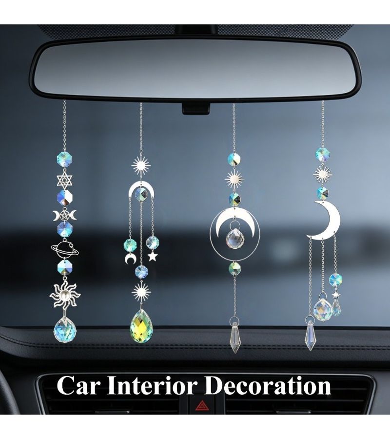 Sun Style Seven Color Crystal Dreamcatcher Hanging Ornament Pendant - Image 4