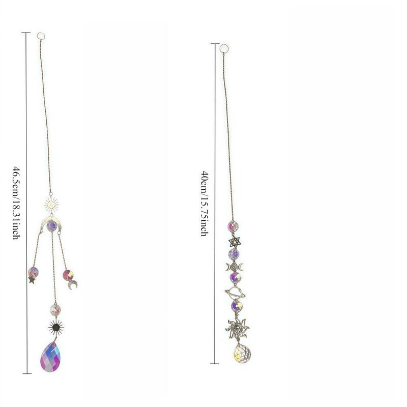 Sun Style Seven Color Crystal Dreamcatcher Hanging Ornament Pendant - Image 2