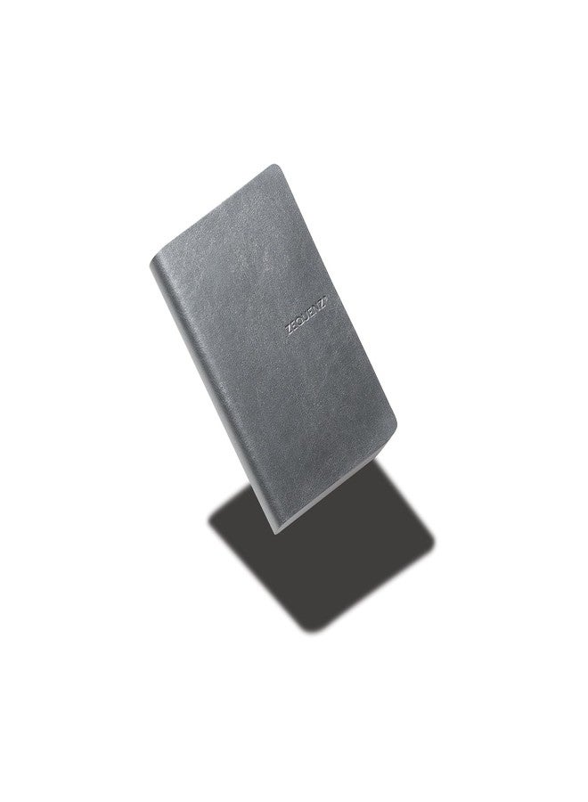 زيكينز دفتر ملاحظات زيكوينز A6 صغير فارغ، فضي اللون، 256 صفحة، غلاف ورقي ناعم 360 - Image 2