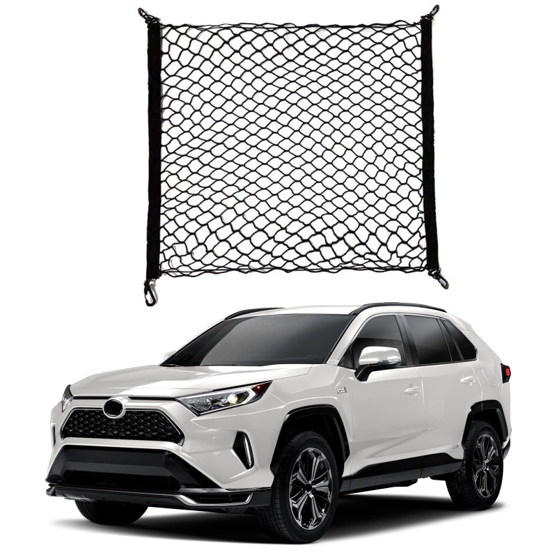 Omocyra شبكة حمولة خلفية متوافقة مع تويوتا RAV4 الجديدة 2025 2019 2025 2024 2023 2022 2021 2020 2019 SUV بريمير من النايلون - Image 2