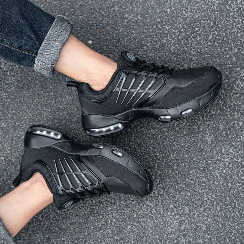 LARNMERN Men Non Slip Work Waterproof Shoes Comfortable Kitchen Footwear Chef Food Service Restaurant Sneakers Zapatos Antideslizantes para Hombres(10.5, Black) - Image 2
