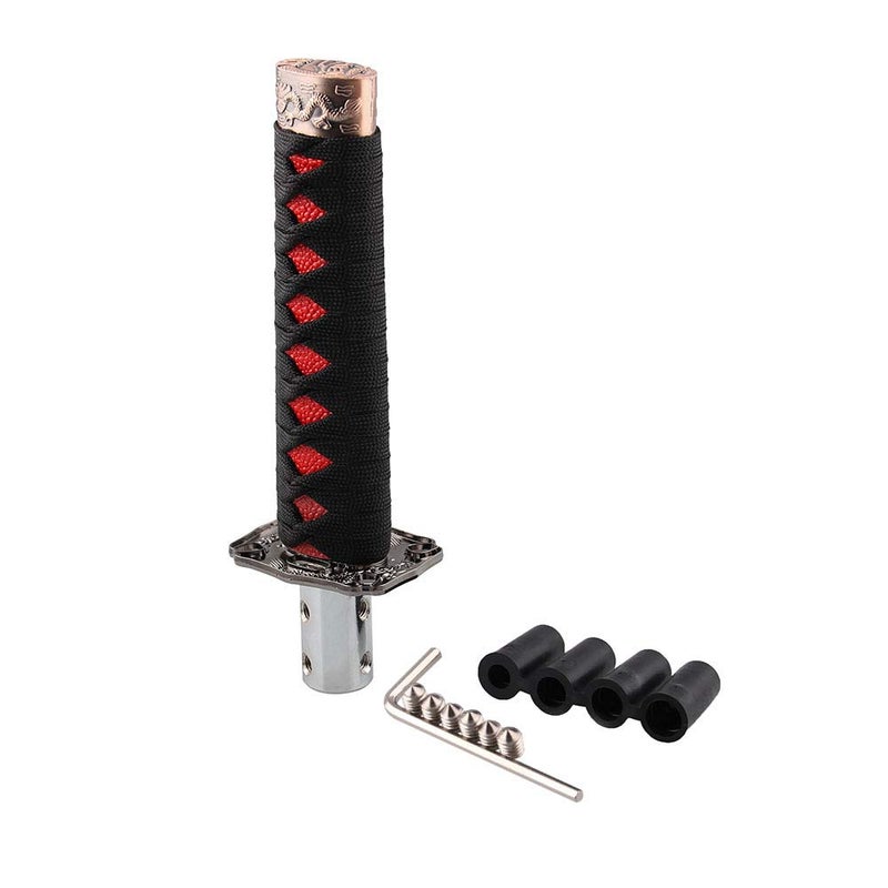 LPFIDI Katana Shift Knob Universal Fit Samurai Sword Gear Shifter 156MM Black Red for Most Cars