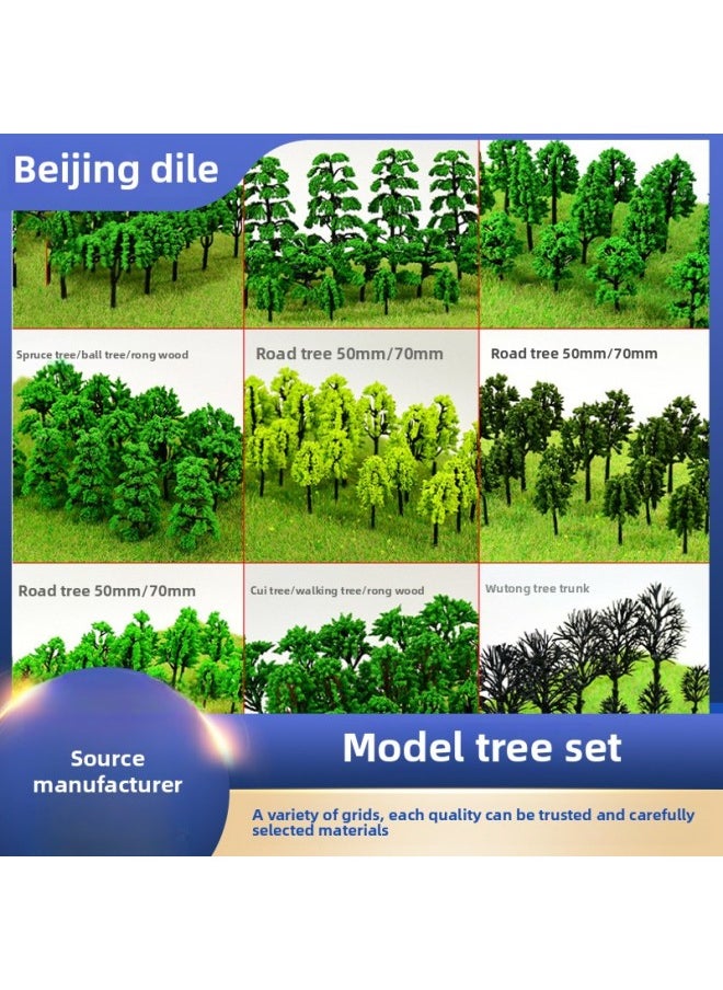 Miniature Scene Sand Table Building Model Tree Suit Series Garden Environmental Art Background Material Simulation Tree Landscape Green Plant-Specifications:Generation 2