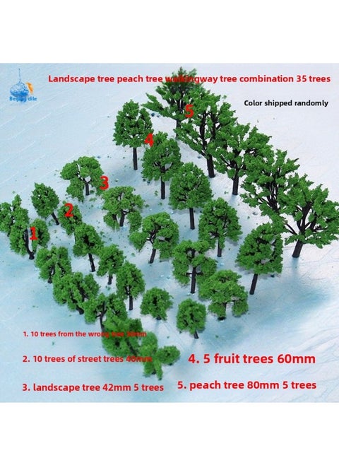 Miniature Scene Sand Table Building Model Tree Suit Series Garden Environmental Art Background Material Simulation Tree Landscape Green Plant-Specifications:Generation 2