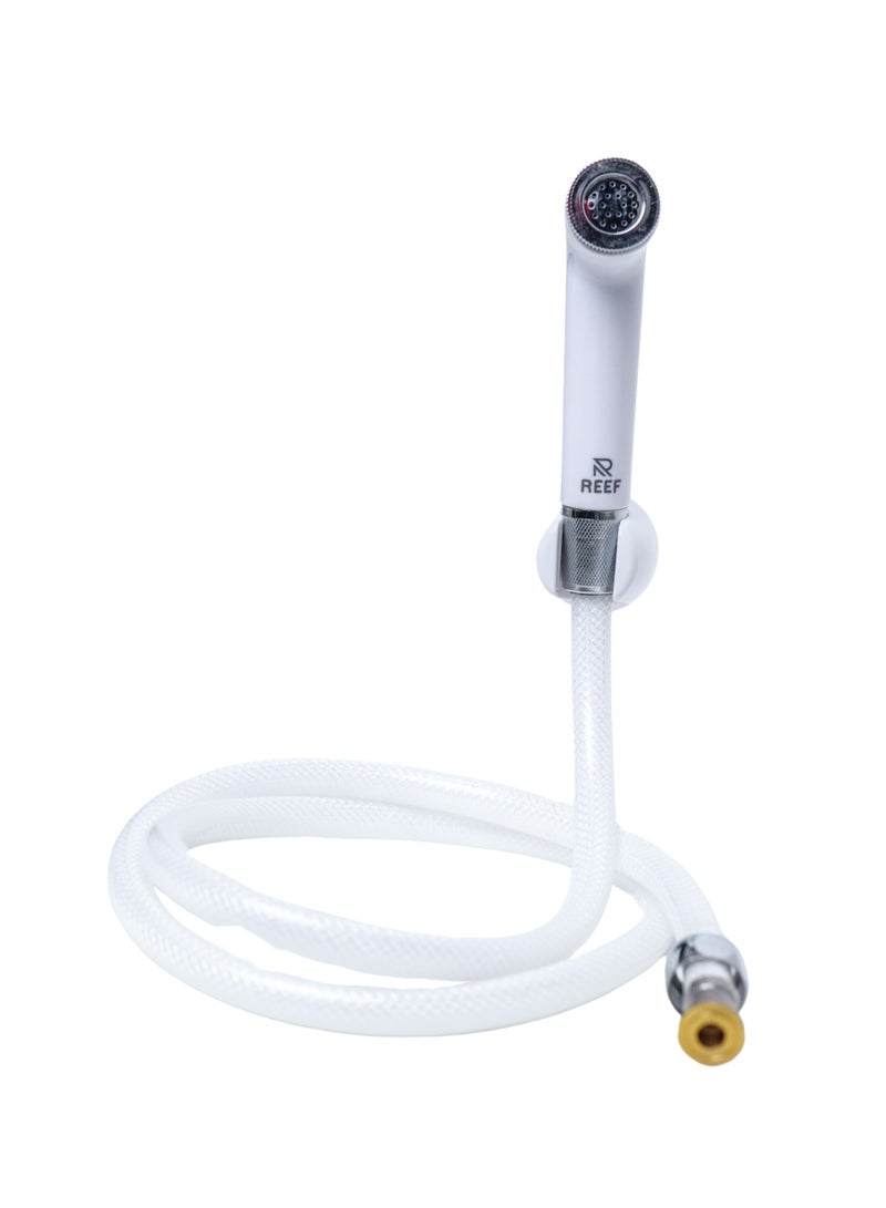 REEF Hand Trigger Spray Set – 3-Way Adjustable Pressure | Ergonomic Design | White PVC Hose | Multipurpose Handheld Bidet Sprayer - Image 2