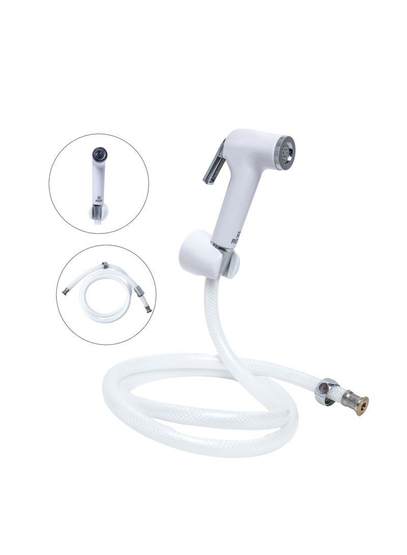 REEF Hand Trigger Spray Set – 3-Way Adjustable Pressure | Ergonomic Design | White PVC Hose | Multipurpose Handheld Bidet Sprayer - Image 3