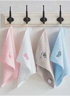 Bathroom Hand Towel 4 Sets,100% Cotton BathTowel/Face Towel Soft Absorbent Towel, Suitable For Adult And Children Bathroom kitchen,30×30CM(pink White Blue Grey) - pzsku/ZB7D543BAAB5925693CFEZ/45/_/1732288019/be6b7a82-65db-41b3-8228-2a73e917457d