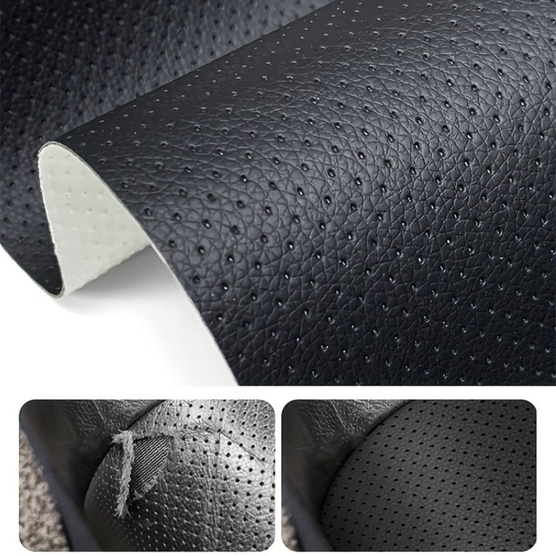 Off White 17.72X39.33 Inch Self-Adhesive PVC Repair Film Scratch Resistant Breathable - Image 1