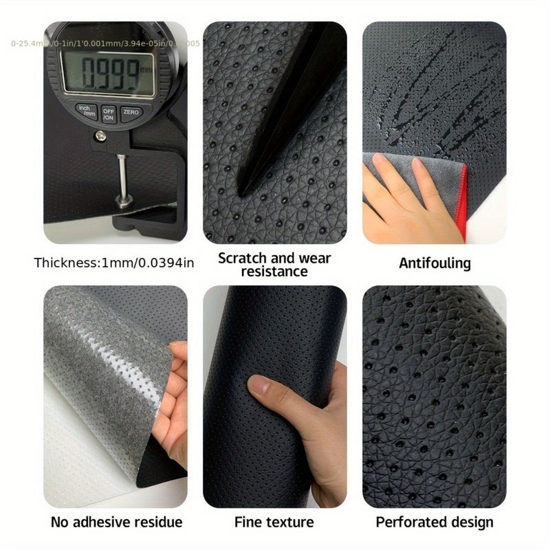 Off White 17.72X39.33 Inch Self-Adhesive PVC Repair Film Scratch Resistant Breathable - Image 5
