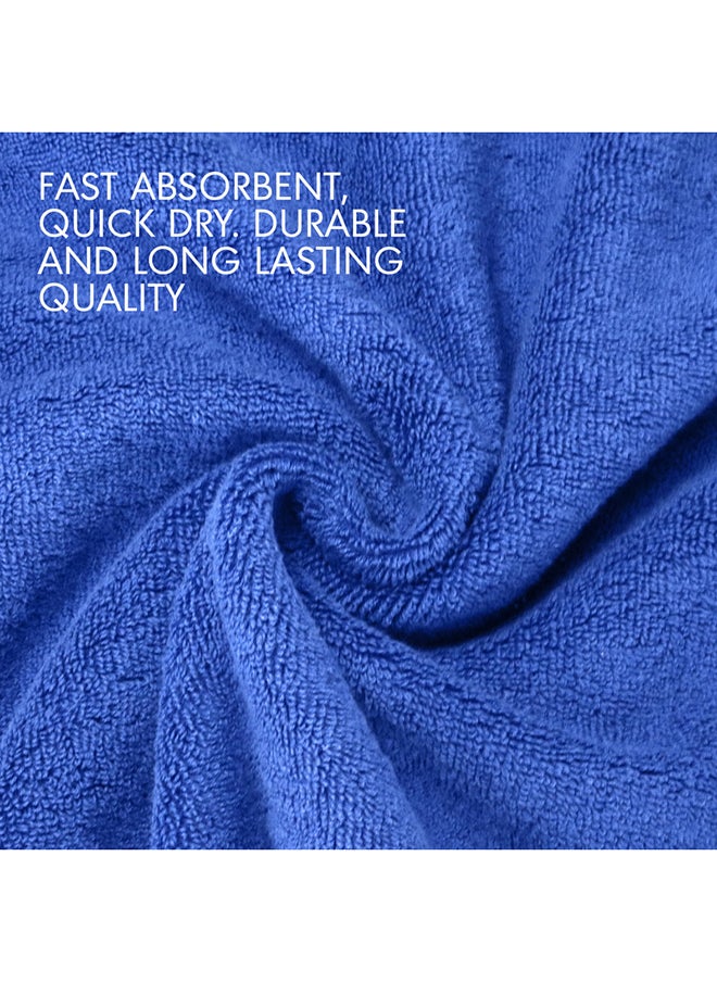 Hotel Linen Klub Hotel Linen Klub LUXURY PACK of 4 Bathroom Towel Sets - 100% Cotton 650 GSM Terry Dobby Border Ring Spun - Super Soft ,Quick Dry,Highly Absorbent ,Bathroom Towel Set with 900GSM Bath Mat, Royal Blue  - Image 5