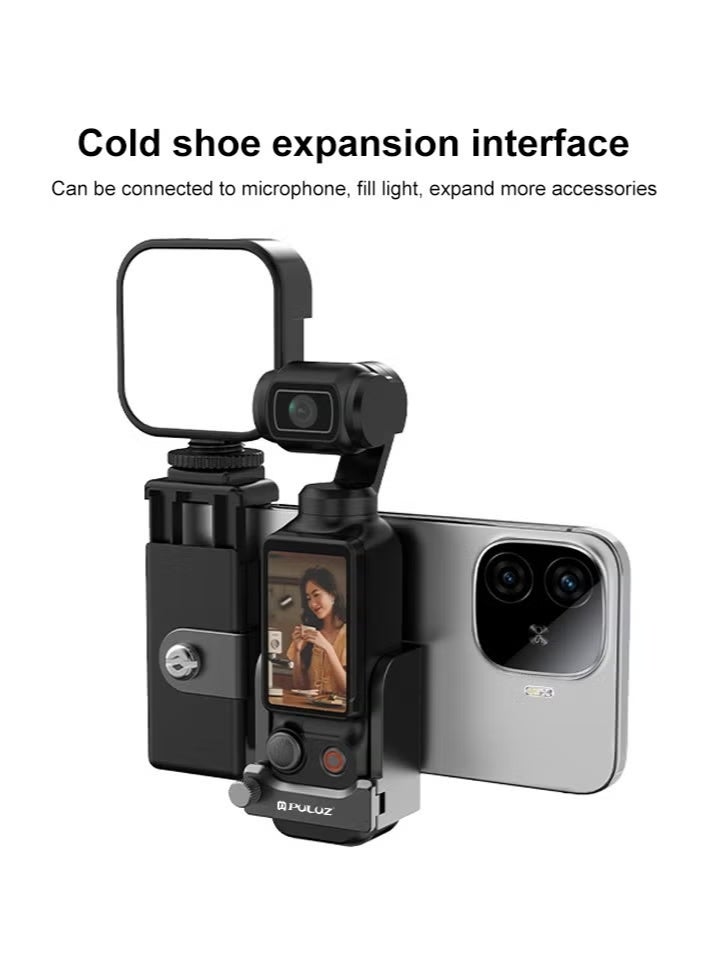 بولوز مناسبة ل DJI OSMO جيب 3 PULUZ حامل حماية تمديد حامل محول الهاتف كليب ( أسود ) - Image 4