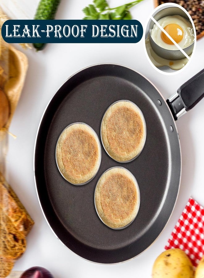 Enjamyo 20 Pack 3 Inch English Muffin Rings, Stainless Steel Double Rolled Tart Rings, Stainless Steel Crumpet Rings, Round Metal Cooking Pastry Ring for Kitchen Baking, Crumpets Baking - Image 5