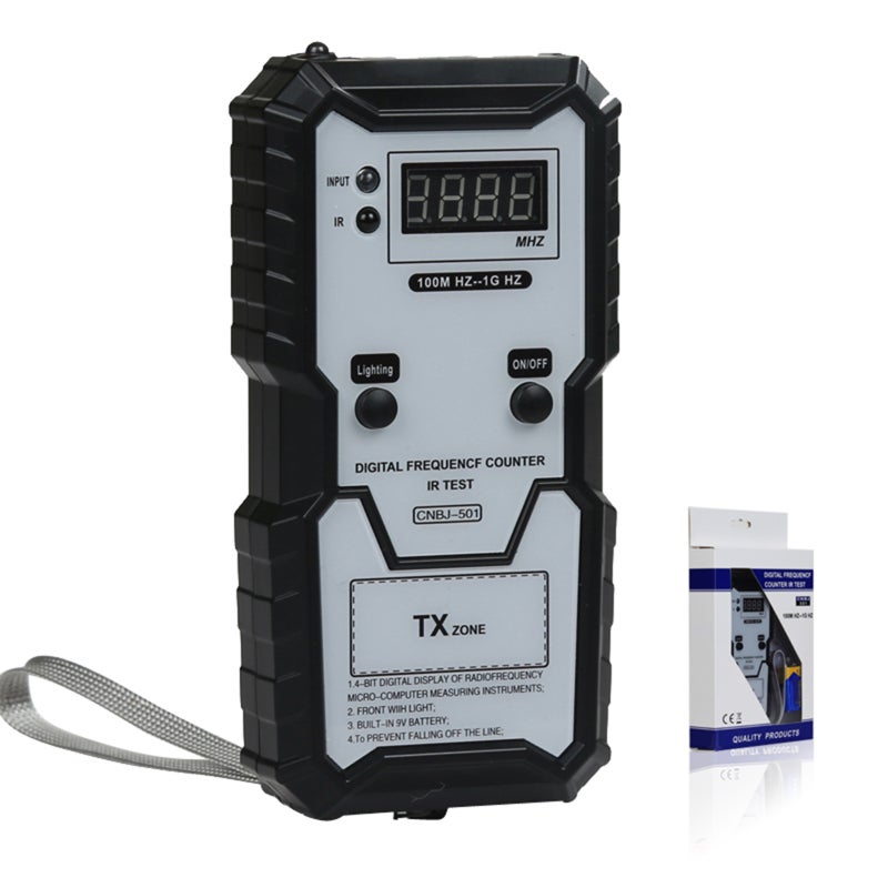 Wireless Remote Frequency Tester - Portable Black Device With LED Lighting, Infrared Induction Testing & Frequency Adjustment for Electronic Signal Testing in Low-Light Environments - Image 2