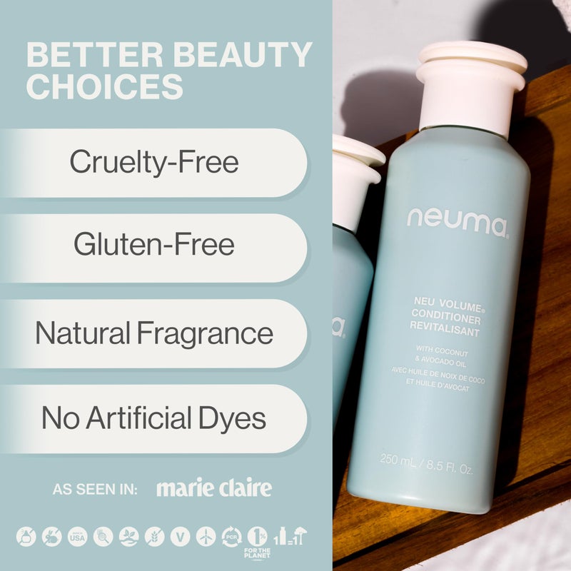 Neuma Neu Volume Conditioner 8.5 Fl. Oz. Fennel, Ylang Ylang, Patchouli, and Vanilla Scent, Moisturizing Conditioner Sulfate Free Paraben Free - Image 3