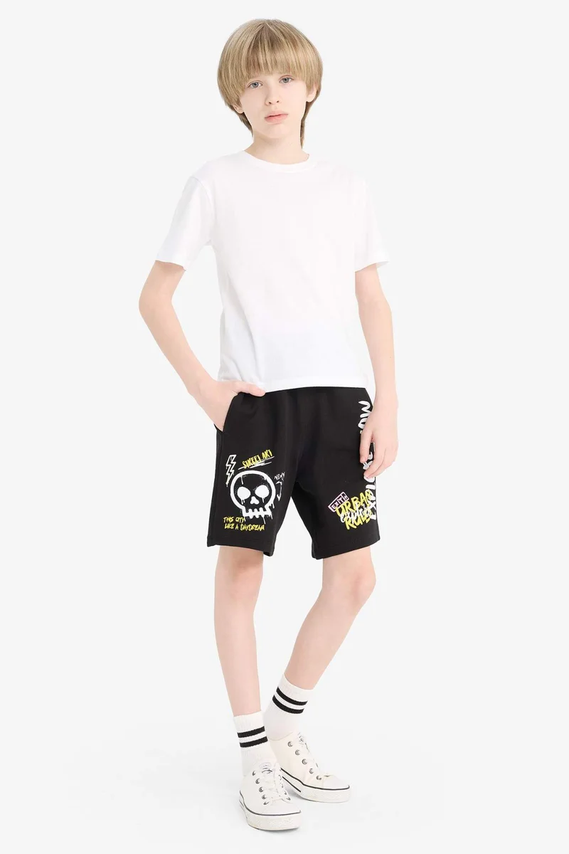 ديفاكتو Boy Elastic Waist Printed Shorts