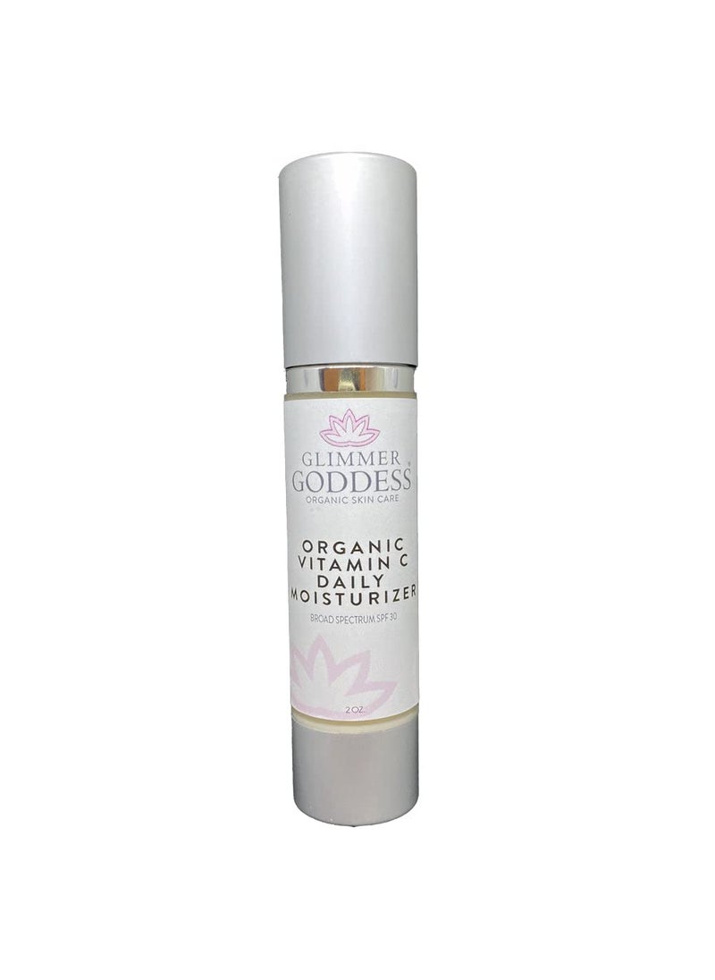 glimmer goddess GLIMMER GODDESS Organic Hydrating Face Cream with Vitamin C  Sea Buckthorn  Lightweight Moisturizer 2 oz 