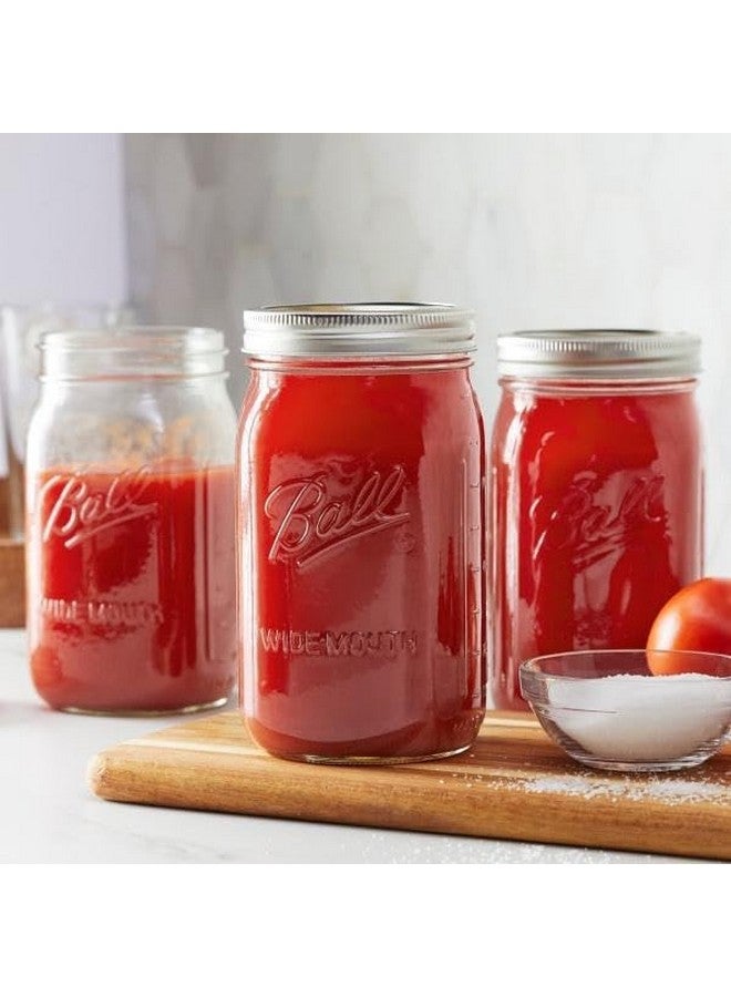 Ball Ball Wide Mouth Glass Mason Jars with Lids and Bands, Used for Canning, Pickling, Juice, Jam, Jelly, Quart Size 32 Ounce (Pack of 2)  - Image 3