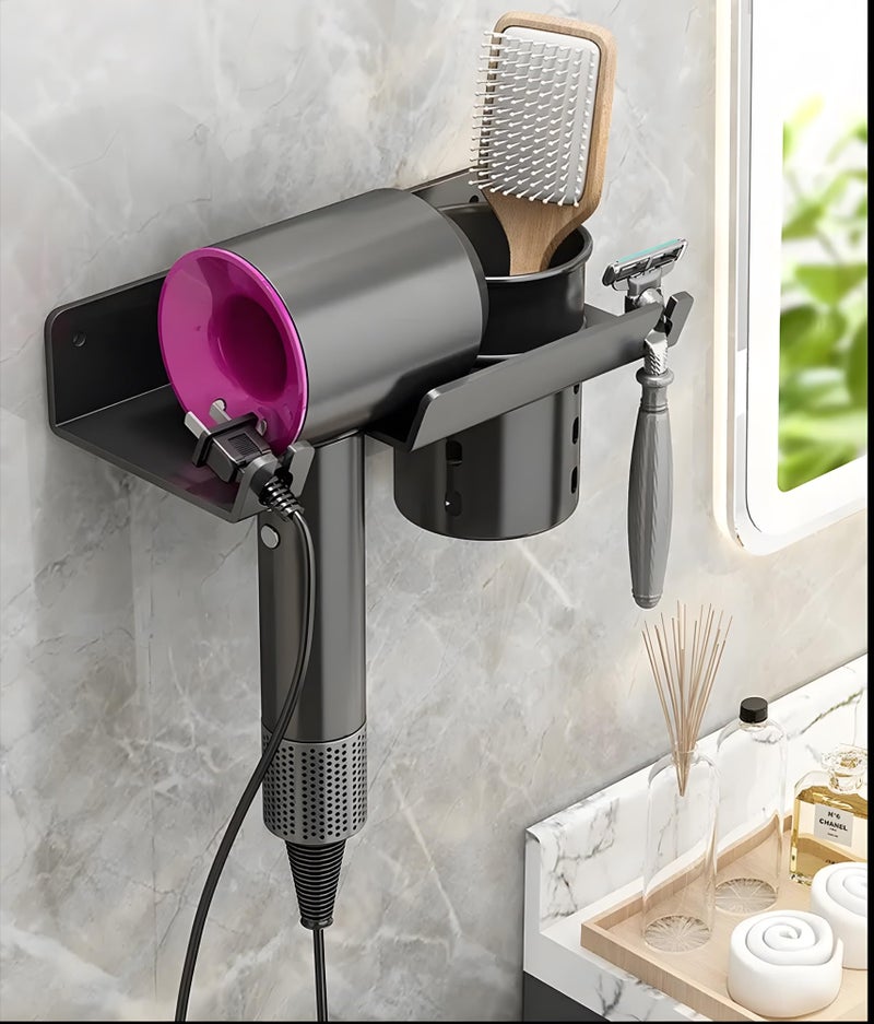 24x7 eMall Hair Dryer Stand Rack Bracket, Wall Mounted Tool Organizer for All Hair Dryer, Ideal for Bathroom, Salon, and Dressing Room, Carbon Steel- 9 inch x 4.4 inch - Image 4