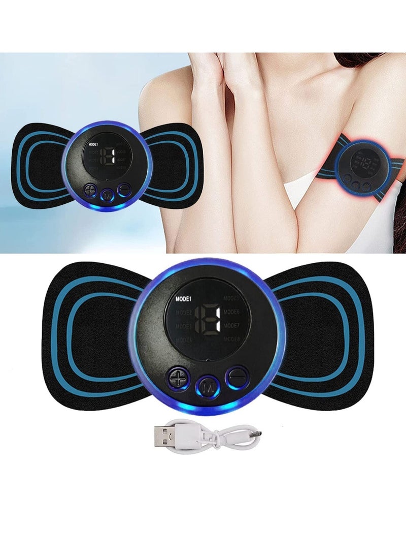 ELTRAZONE Body Massager,Neck Massage Machine Rechargeable Portable Wireless Mini Reusable Pain Relief EMS Massager with 8 Modes and 19 Levels for Shoulder,Arms,Legs  - Image 2