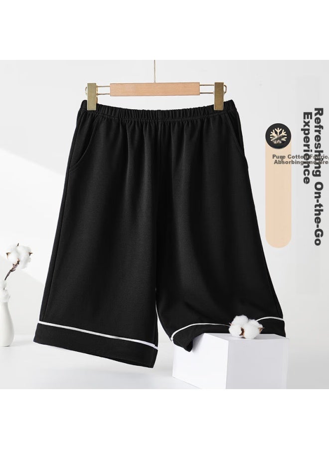 LANG SHA Langsha Men's Sleep Shorts, Five-point Length, Pure Cotton, Thin Summer Style, 10a Antibacterial, Loose-fitting, Breathable, Wide-leg, Outdoor Shorts, Home Loungewear - Image 2