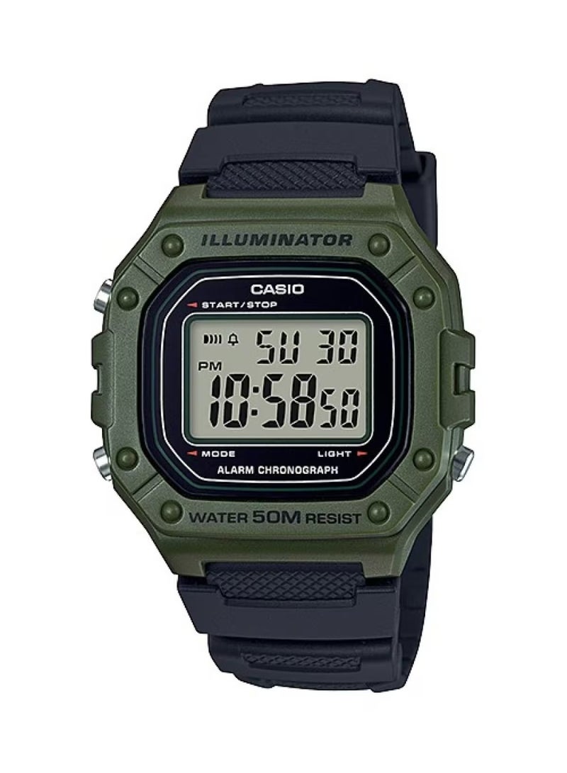 CASIO Men's Water Resistant Digital Watch W-218H-3AVDF - 44 mm - - Image 1