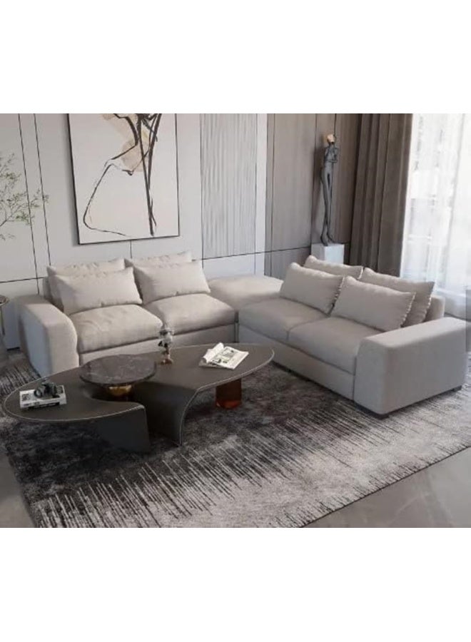 Comfynest أريكة إيطالية على شكل L بتصميم حديث لتحديث غرفة المعيشة - Image 3