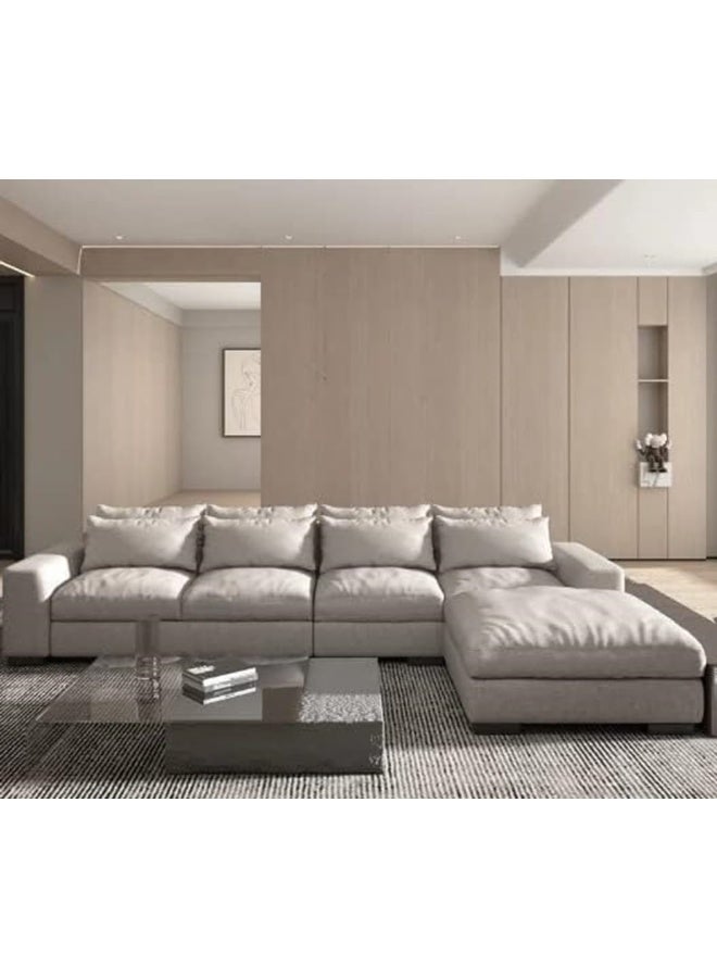 Comfynest أريكة إيطالية على شكل L بتصميم حديث لتحديث غرفة المعيشة - Image 4