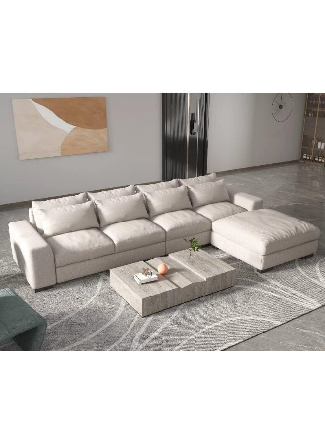 Comfynest أريكة إيطالية على شكل L بتصميم حديث لتحديث غرفة المعيشة - Image 2