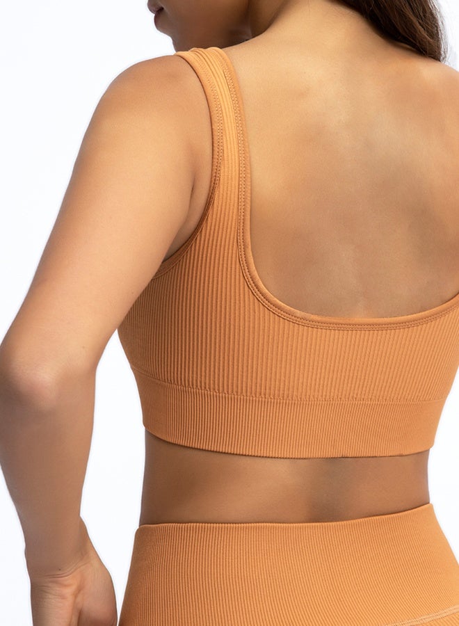 KAWN.YOGA Womens U Back Sports Bra - Padded Low Impact Workout Yoga Bra with Removable Built in Bra - Image 1