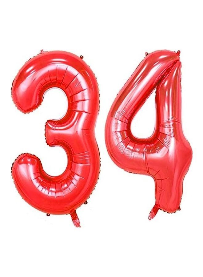 NIBEMINENT Numeric 34 Foil Balloon