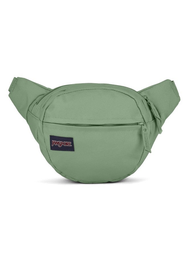 JanSport Fifth Avenue Fanny Pack Crossbody Bag - Stylish, Durable Waist Bag with Adjustable Belt, Main Zippered Pocket, Quick Stash Pocket - Loden Frost - Image 1