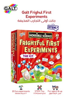 Galt Toys Frightful First Experiments Science Kit | 20 Creepy-Cool STEM Activities & 40-Page Lab Notebook | Goggles + Test Tubes + Slime & More | Hands-On Learning Fun | 26 x 7.5 x 26.7 CM | Age 6 +  - Image 1