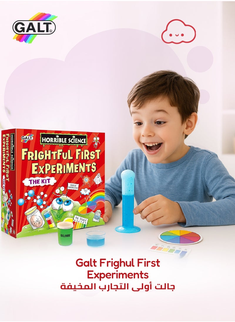 Galt Toys - Frightful First Experiments Science Kit | 20 Creepy-Cool STEM Activities & 40-Page Lab Notebook | Goggles + Test Tubes + Slime & More | Hands-On Learning Fun | 26 x 7.5 x 26.7 CM | Age 6 + - Image 1